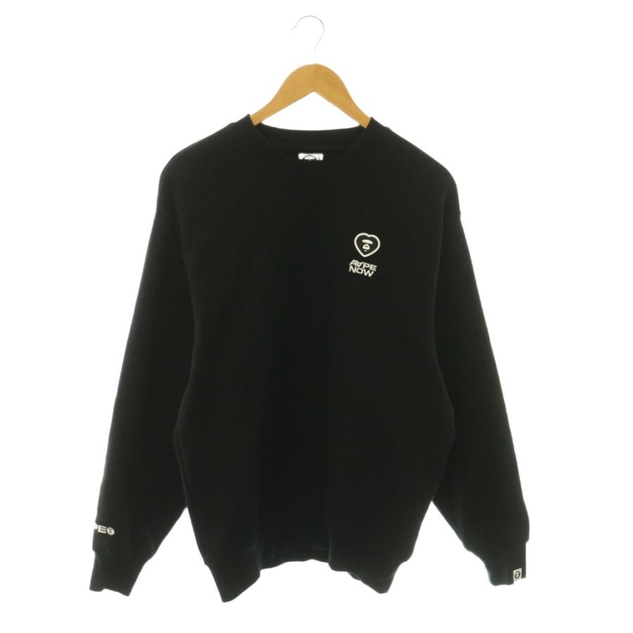 A BATHING APE スウェット トレーナー ブラック A BATHING APE（アベイシングエイプ） トレーナー スウェット プル