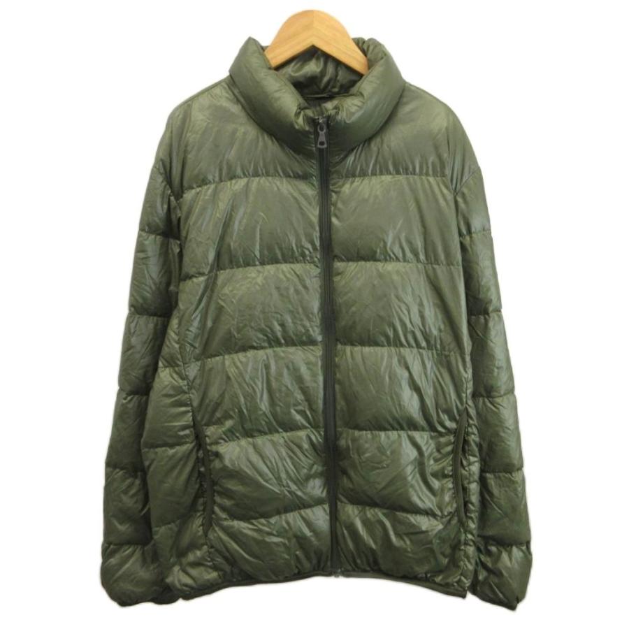 UNIQLO ダークグリーン ロングダウンジャケット 3XL ユニクロ（UNIQLO） ダウンジャケット 上着 LARGE 緑 グリーン カーキ
