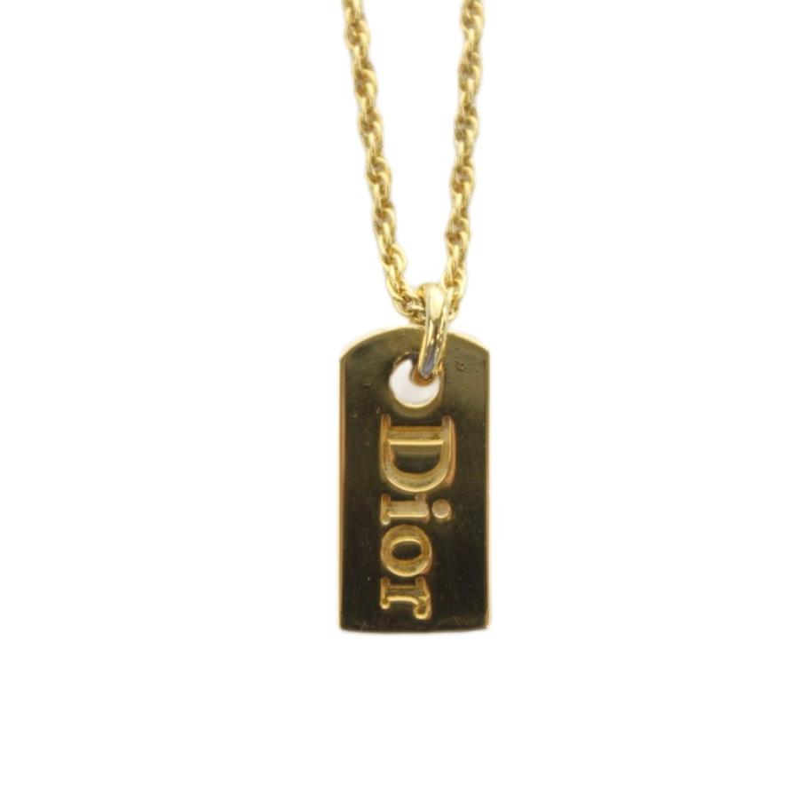 Dior クリスチャンディオール　ロゴプレート ネックレス ゴールド Christian Dior（クリスチャン・ディオール） ロゴプレートネックレス