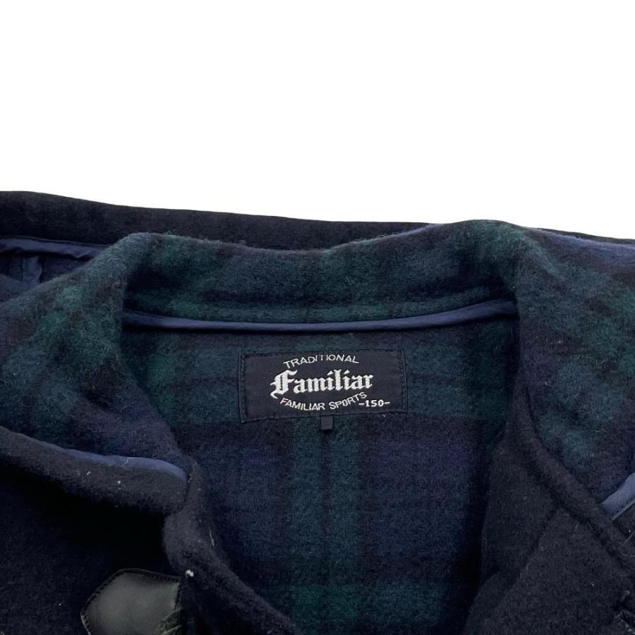 ファミリア Familiar コート ウール混 チェック柄 ダッフルコート 150