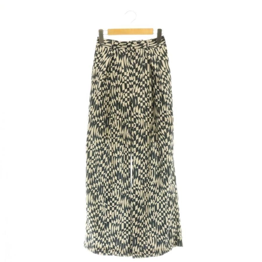 アメリヴィーテージの柄パンツ アメリヴィンテージ Ameri VINTAGE パンツ ワイド 総柄 タック S
