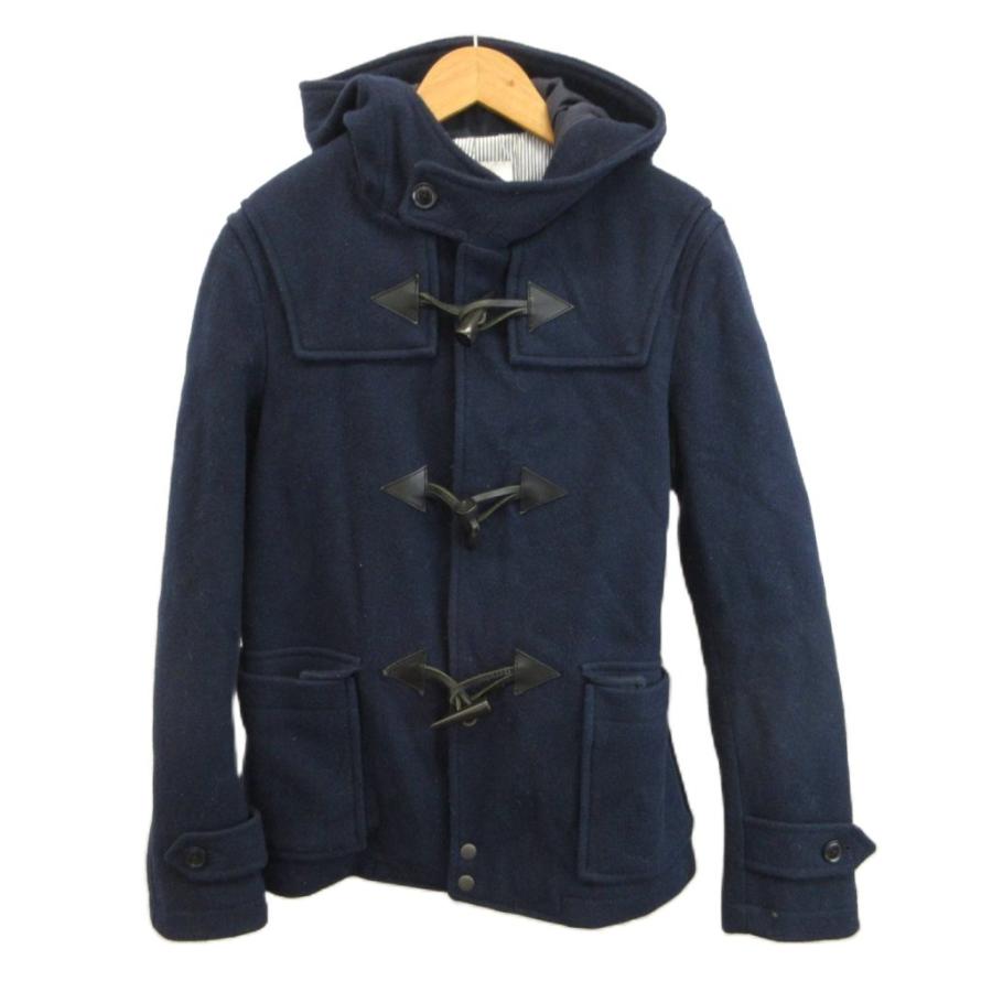 MEN'S BIGI THE CLASS ダッフルコート メンズビギ MEN'S BIGI ダッフルコート アウター 上着 ウール混 2 紺