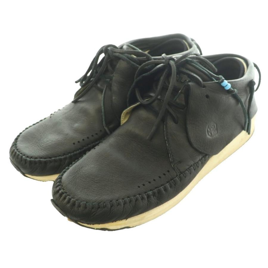 ビズビム VISVIM FBT-ELK モカシンシューズ スニーカー レザー US9 黒
