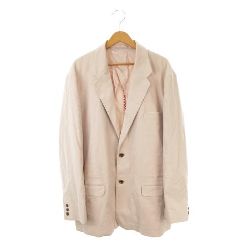 パパス Papas ジャケット 上着 LL ピンク 無地 長袖 シングルブレスト