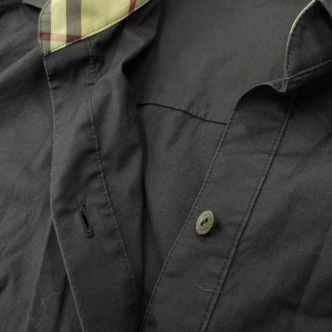 美品 13 XL【BURBERRY バーバリー ロンドン】 シャツ ブラウス 紺 バーバリー ロンドン BURBERRY LONDON シャツ ブラウス 38 濃紺 ダーク