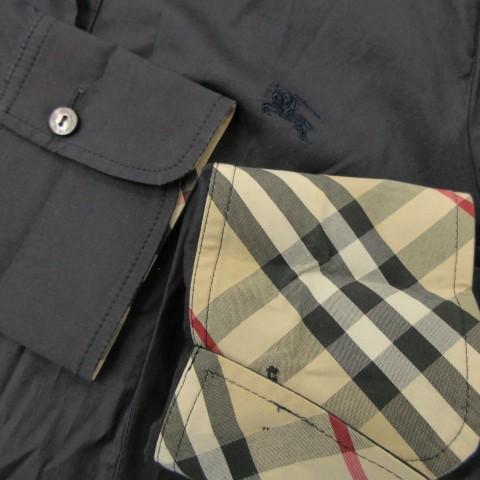 バーバリー ロンドン BURBERRY LONDON シャツ ブラウス 38 濃紺 ダーク