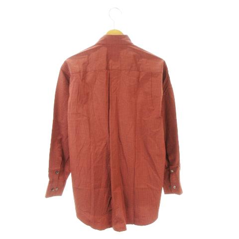 バーバリー ロンドン BURBERRY LONDON シャツ M 赤 レッド チェック柄