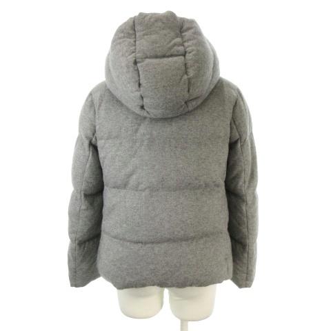 ユニクロ（UNIQLO） ダウンジャケット 上着 S グレー フード付き 長袖