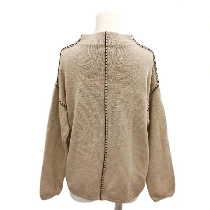 【美品✨】RonHerman ヴィンテージスウェット 刺繍 ステッチ ロンハーマン Ron Herman ブランケットステッチ モックネック プル
