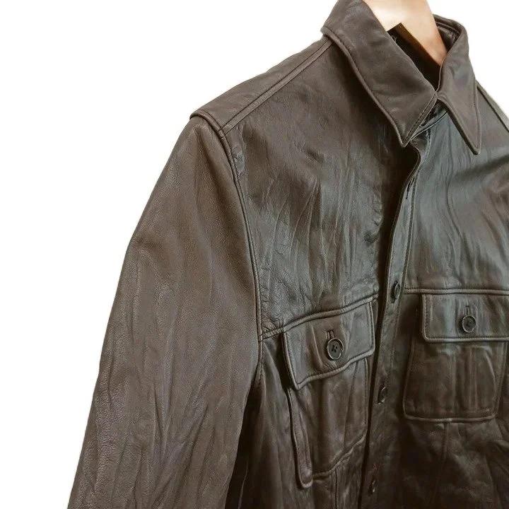ダナキャランニューヨーク DKNY レザージャケット レギュラーカラー M
