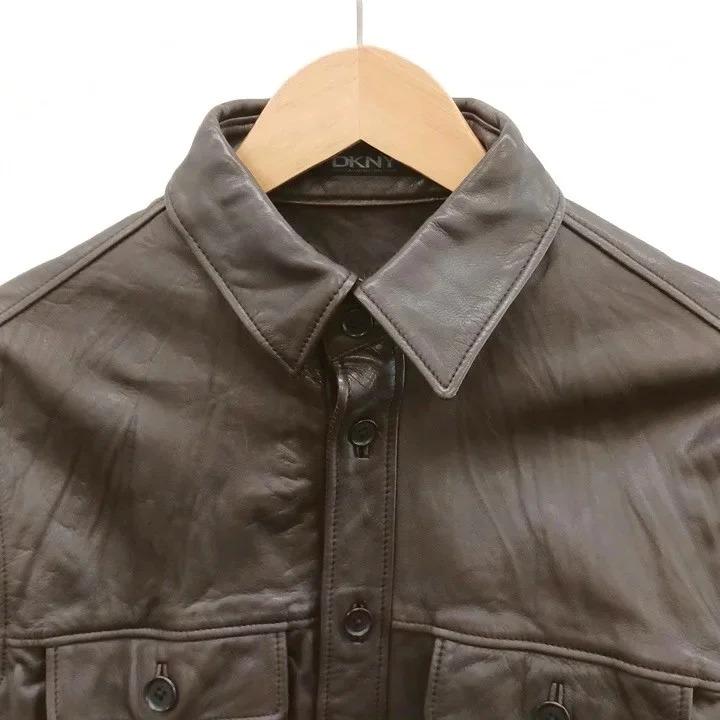 ダナキャランニューヨーク DKNY レザージャケット レギュラーカラー M
