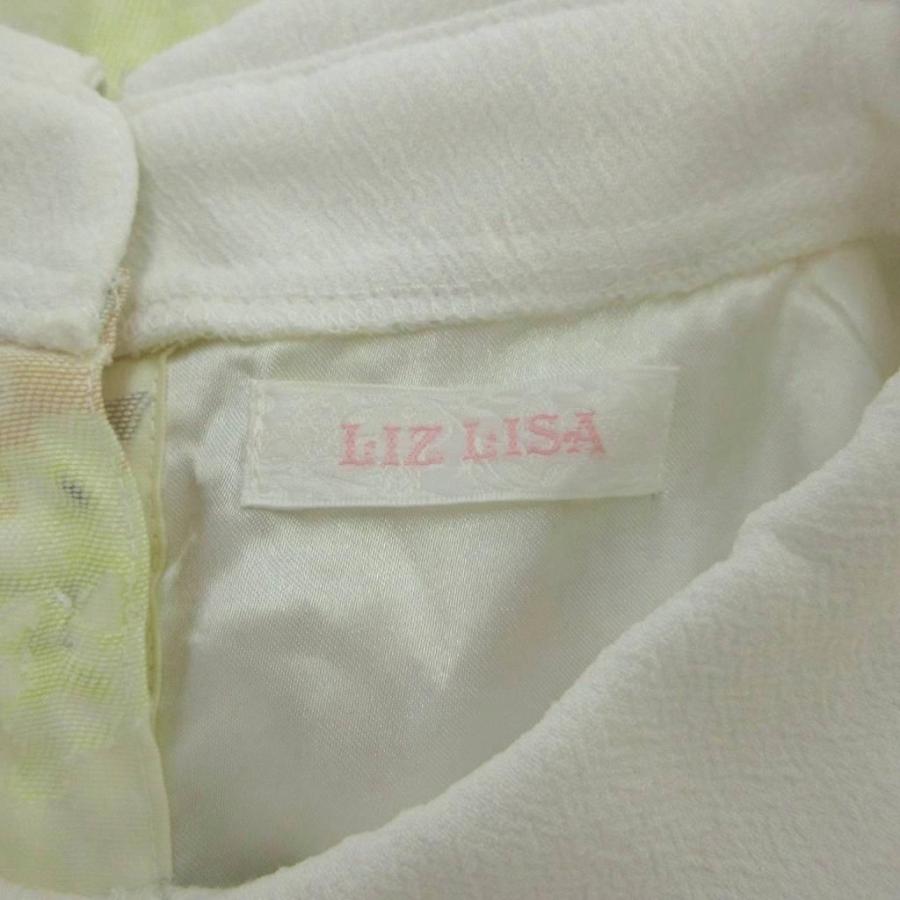 リズリサ LIZ LISA オパール花柄ワンピース 半袖 麻 リネン混 0 ライト