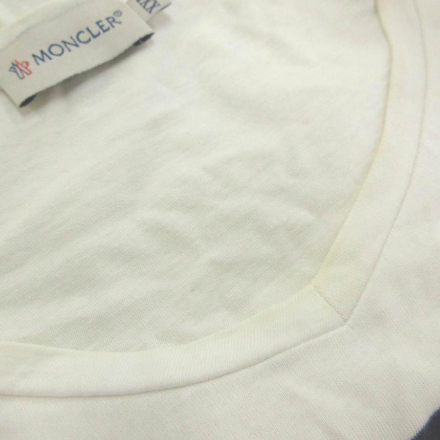 MONCLER（モンクレール） MONCLER Tシャツ XXL 白 ホワイト Vネック