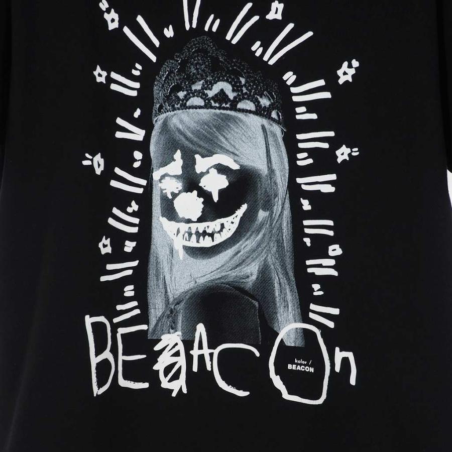 セール特価 カラー 中古 Kolor 古着 ベクトル メンズ 17sbm T 2 ブラック 黒 カットソー 半袖 Tシャツ プリント 度詰め天竺 Beacon 半袖 Www Collectiviteslocales Fr