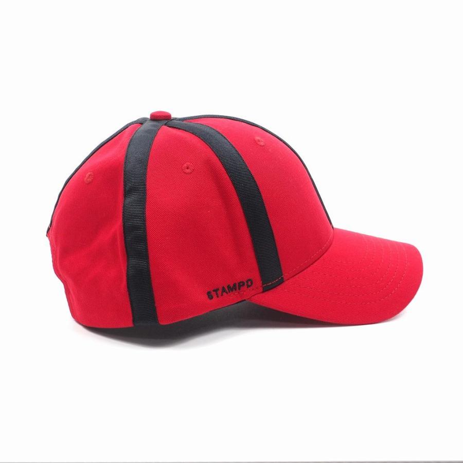 中古 未使用品 スタンプド STAMPD ライン ベースボールキャップ 帽子 レッド ブラック 赤 黒 メンズ 【ベクトル 古着】  :202-202202040187:ブランド古着販売のベクトル - 通販 - Yahoo!ショッピング
