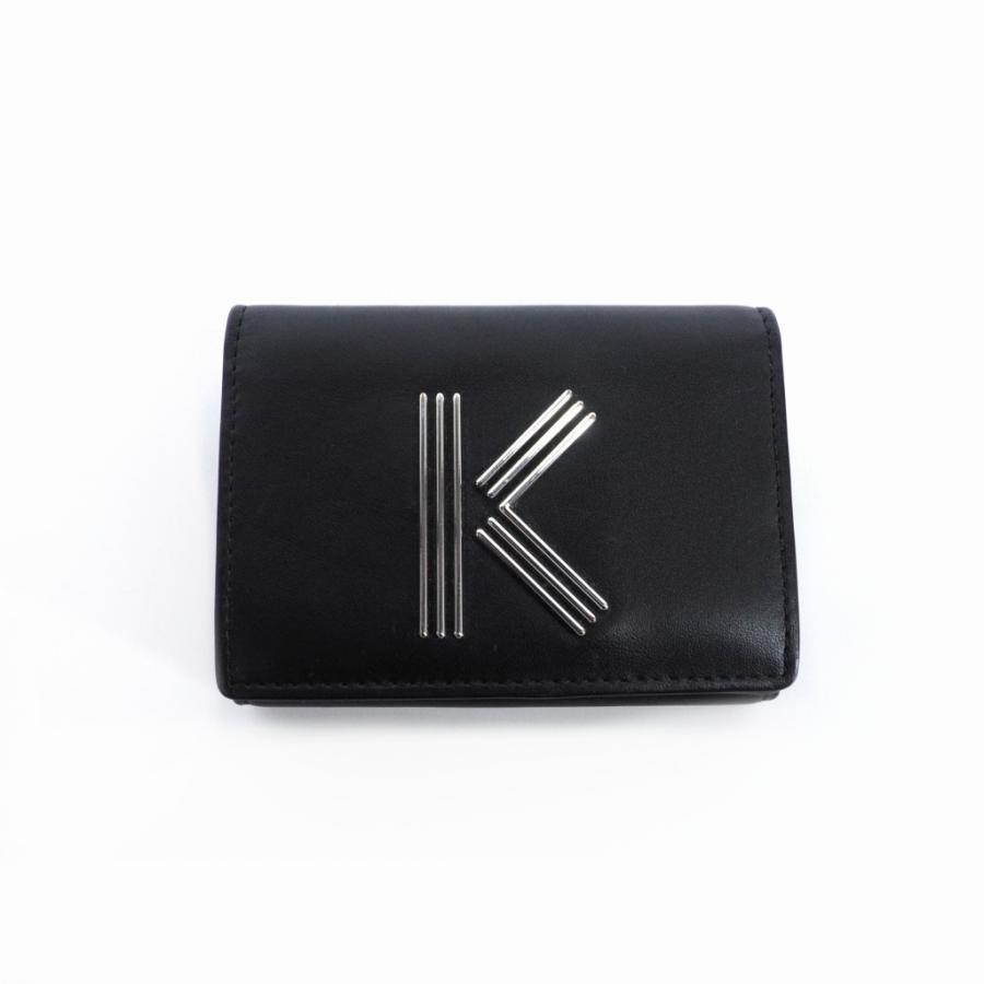 KENZO "K"ロゴ入り三つ折り財布【レア】【送料無料】 KENZO スタッズ がま口財布