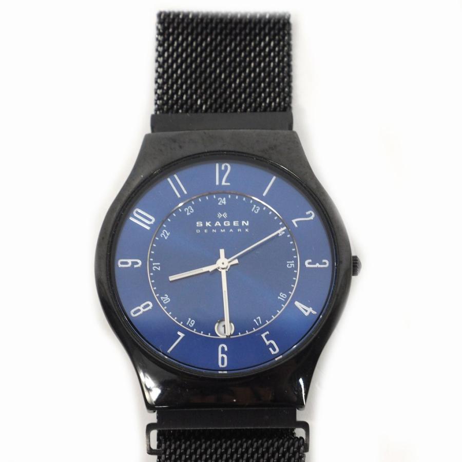 スカーゲン SKAGEN basic Titanium クォーツ腕時計 黒 ブラック メンズ｜vectorpremium｜02