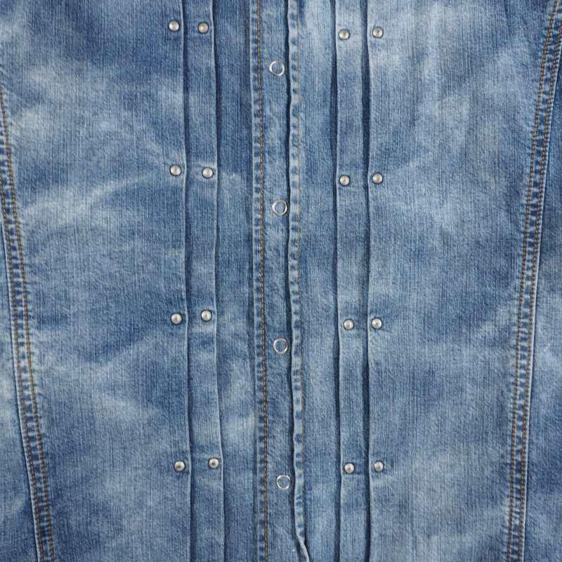 グラム glamb デニム シャツ 長袖 スナップボタン スタッツ 2
