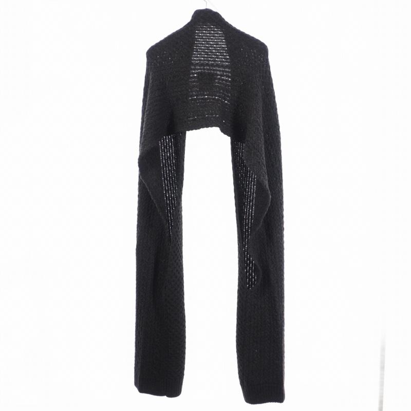 【未使用品】MUFFLER, WOOL-KNIT NAVY SAIFUKU(サイフク) 226(つつむ) くびをつつむ ミニマフラー 畦
