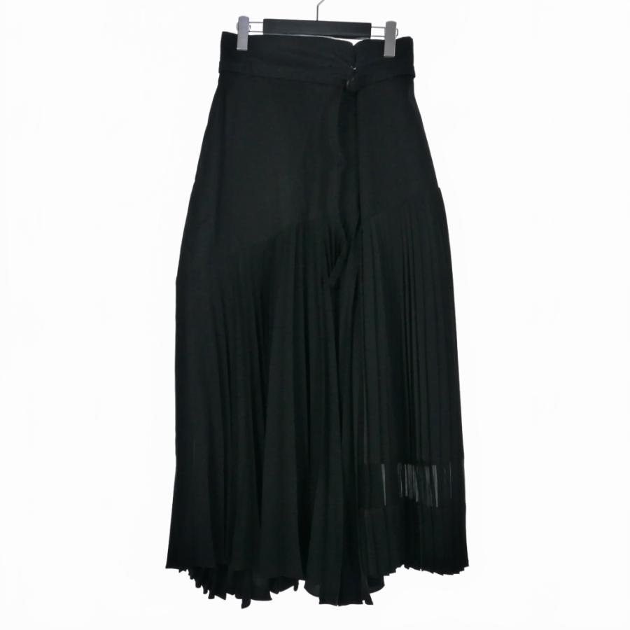 AULA AILA アウラアイラ TWILL JOINT PLEATED SKIRT プリーツ ロング 