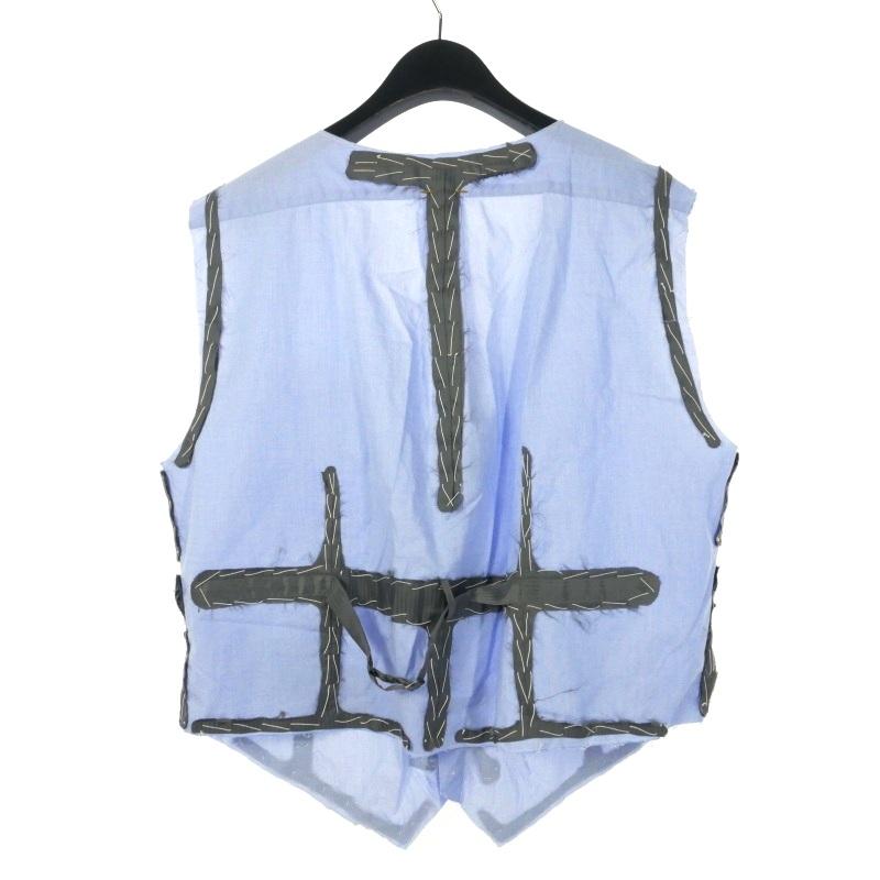 リコール RequaL≡ 22SS RECRAFT SHIRT VEST シャツ ベスト F ブルー