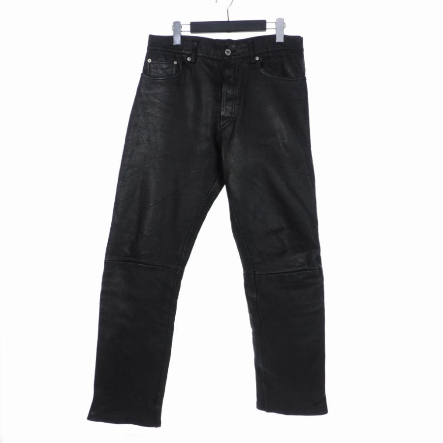 グッドイナフ GOODENOUGH 90S アーカイブ レザーパンツ W35 L33 黒 
