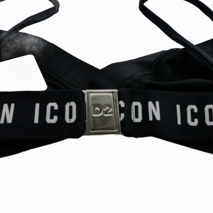 新品未使用❣️DSQUARED2 水着 スイムウェア 黒 XS DSQUARED2 未使用品 ディースクエアード 22SS ICON ビキニトップス