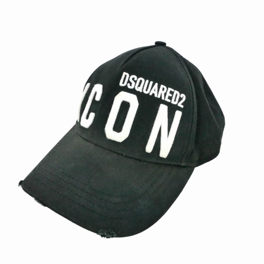 DSQUARED2 ICON ブラックキャップ　ディースクエアード✨希少✨ DSQUARED2（ディースクエアード） 帽子 キャップ アイコン ベース