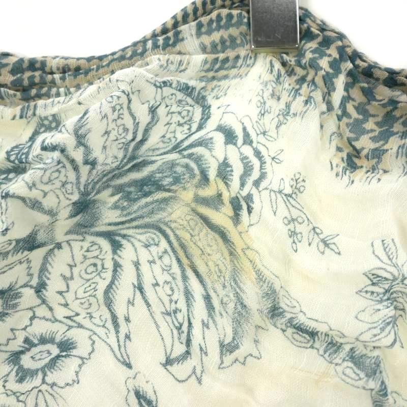 フランコフェラーリ FRANCO FERRARI ストール シースルー ボタニカル柄