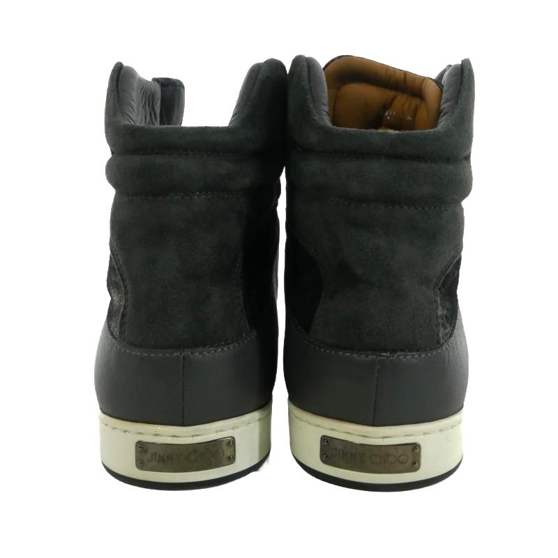 ジミーチュウ JIMMY CHOO ベルクロ スエード ハイカットスニーカー 38 