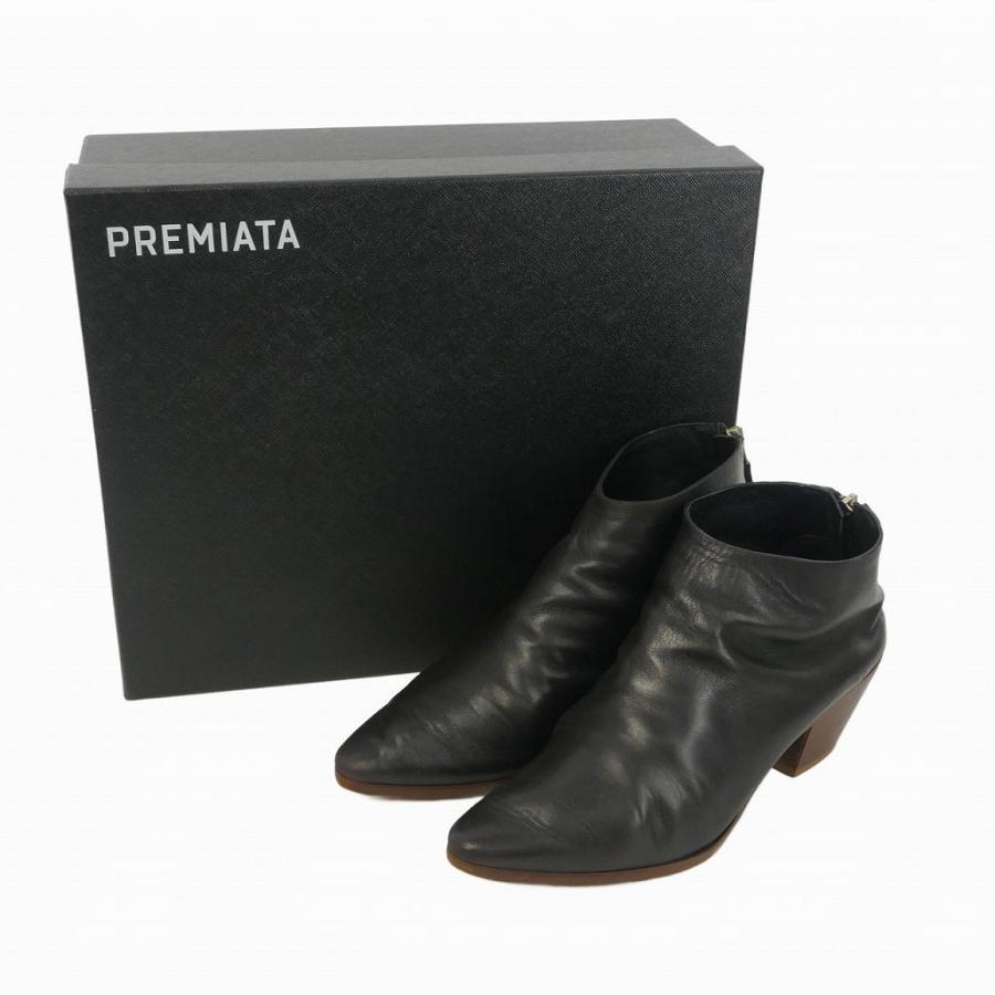 プレミアータ  イタリア サイドジップ ショートブーツ ブラック プレミアータ PREMIATA サイドジップ ヒール ショートブーツ 35 黒