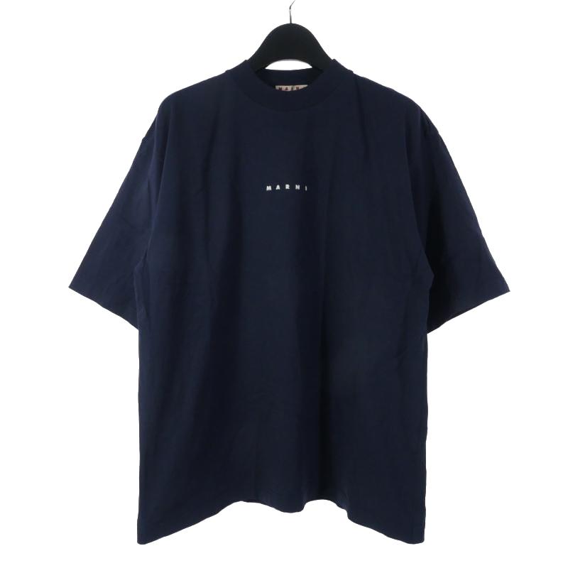 MARNI マルニ 23SS クルーネック ロゴプリントTシャツ カットソー 半袖 