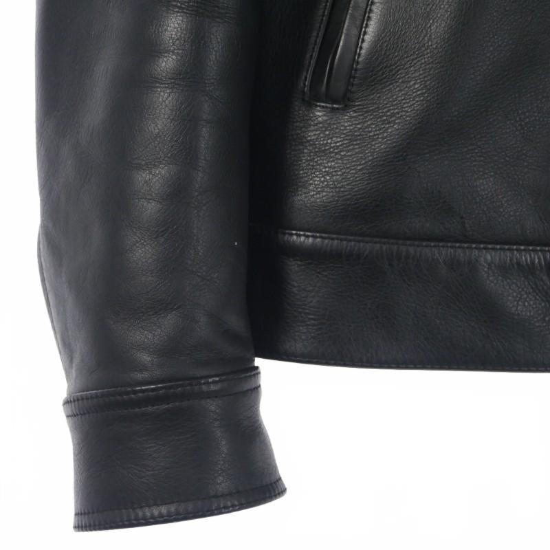 ワコマリア シングル レザー ライダース ジャケット ペイズリー ブラック WACKO MARIA(ワコマリア) シングルライダースジャケット08AW LEA 01