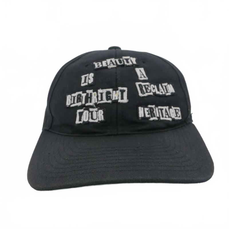 【中古】ヴァレンティノ ヴァレンチノ  VALENTINO MONTAGE 6-PANEL CAP モンテージ 6パネル キャップ 帽子 59 黒 ヴァレンティノ ヴァレンチノ VALENTINO MONTAGE 6-PANEL CAP