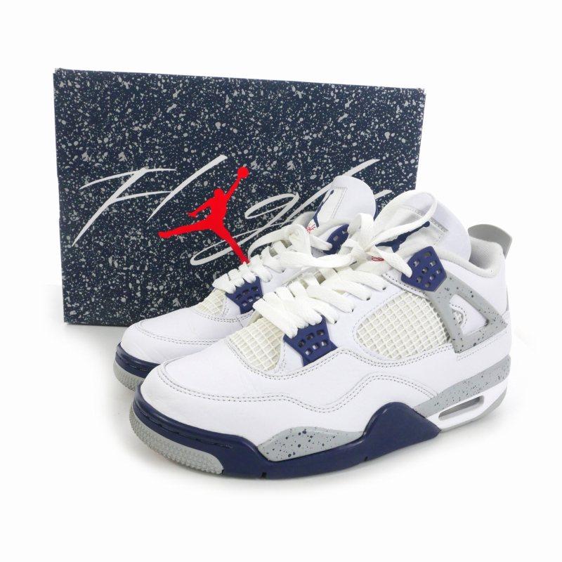 Nike Air Jordan 4 ホワイト/ネイビー Jordan 4 Retro Midnight Navy Men's - DH6927-140 - US