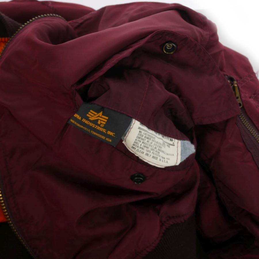 アルファ ALPHA MA-1 フライトジャケット ブルゾン リバーシブル L