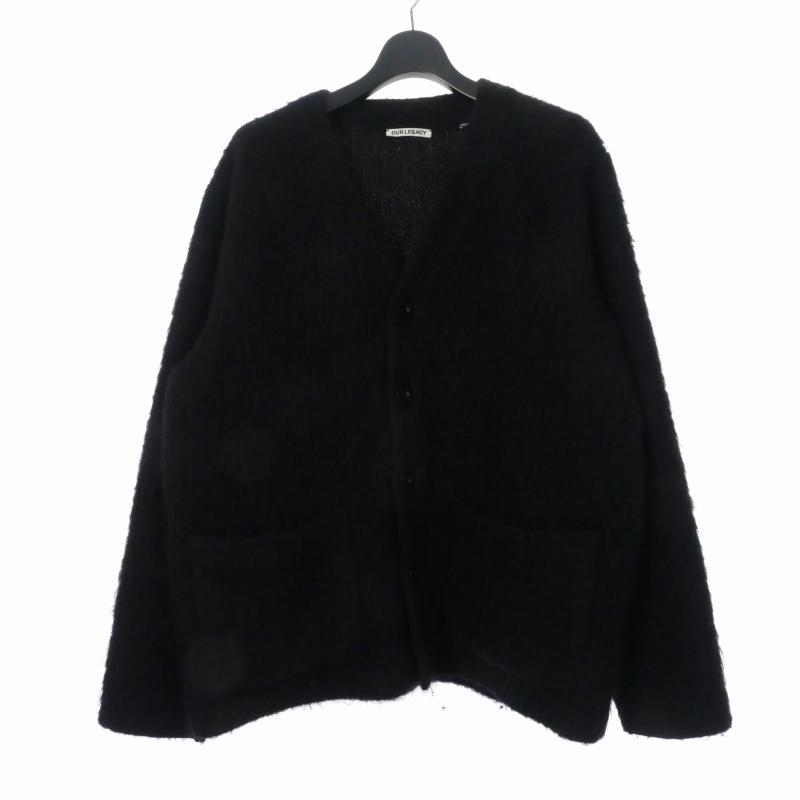 OUR LEGACY ブラックカーディガン 46 Our Legacy カーディガン ブラックモヘア サイズ46 OUR LEGACY（アワー