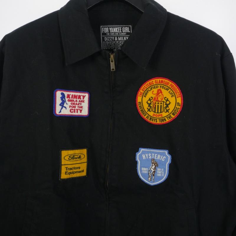 HYSTERIC GLAMOUR / 23AW/PATCH CUSTOM BLOUSON/パッチカスタムブルゾン/XL/BLK/02233AB11 HYSTERIC GLAMOUR ヒステリックグラマー 23AW Patch Custom Blouson