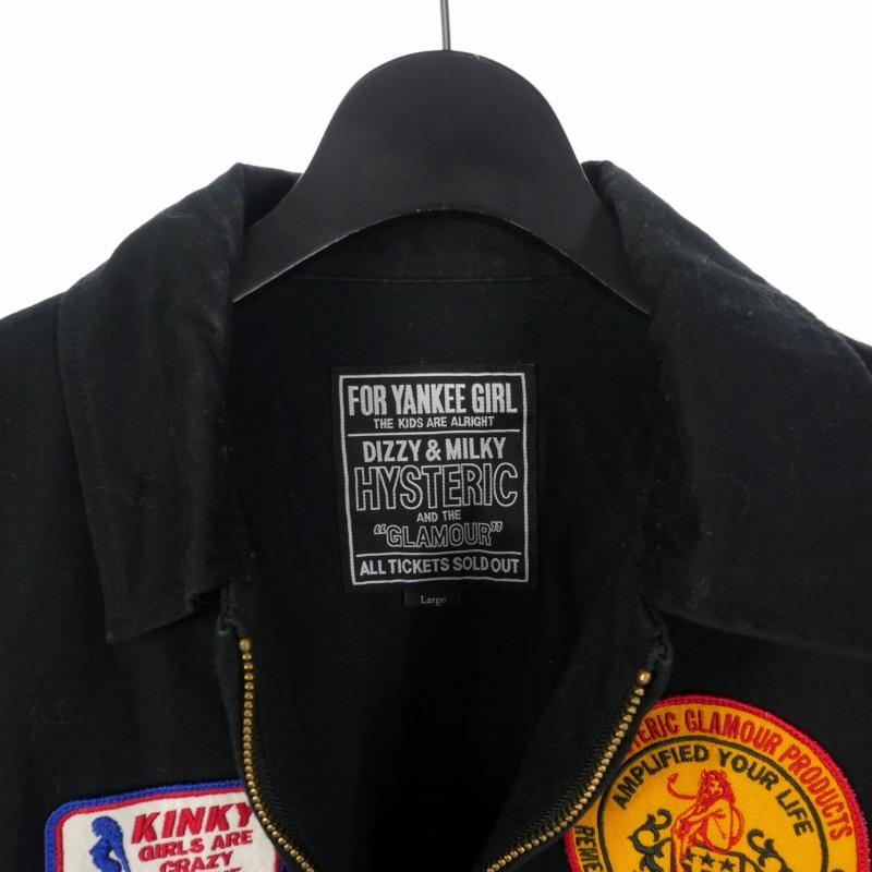 HYSTERIC GLAMOUR / 23AW/PATCH CUSTOM BLOUSON/パッチカスタムブルゾン/XL/BLK/02233AB11 HYSTERIC GLAMOUR ヒステリックグラマー 23AW Patch Custom Blouson
