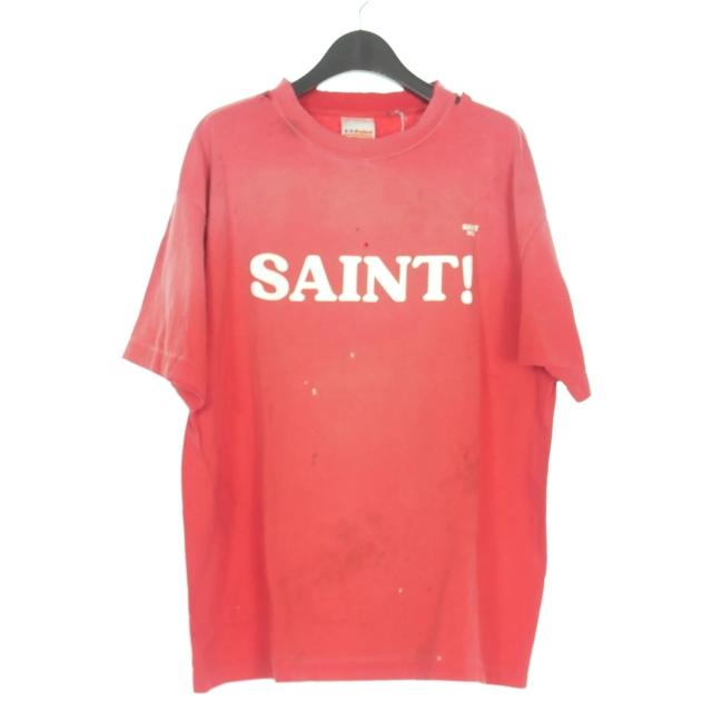 25SS セントマイケル S/S TEE SAINT MX 半袖Tシャツ XL セントマイケル 25SS SS TEE SAINT MX6 ダメージ加工 両面