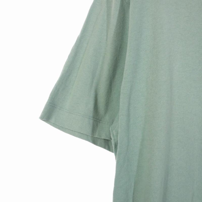 【中古】オフホワイト OFF WHITE 21SS クルーネック コットン ロゴ 刺繍 半袖 Ｔシャツ L ミントグリーン OAMAA027R21JER001 メンズ オフホワイト OFF WHITE 21SS クルーネック コットン ロゴ 刺繍 半袖