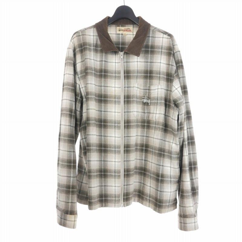 STUSSY（ステューシー） STUSSY 21AW Frank Plaid Zip Shirt 刺?ロゴ