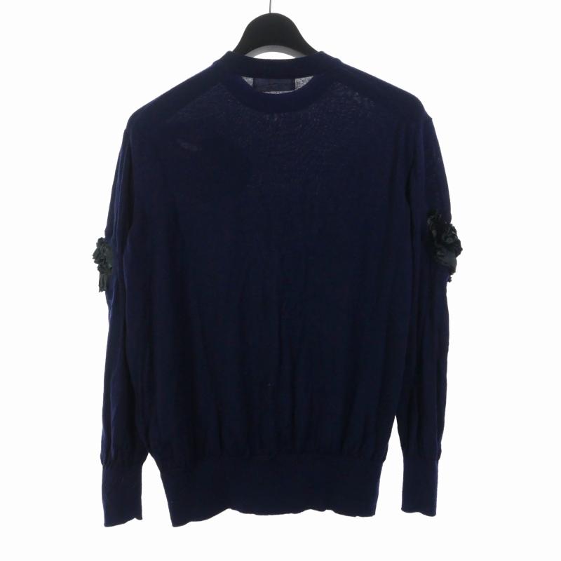【中古】トーガ プルラ TOGA PULLA ウール フリルニット セーター 36 ネイビー 紺 TP12-XN201 レディース トーガ プルラ TOGA PULLA ウール フリルニット セーター 36 ネイビー