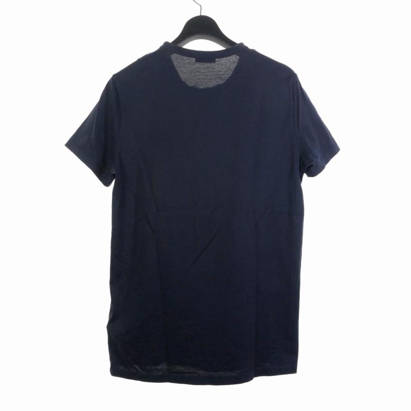 【新品未使用】　MONCLER ネイビー Tシャツ MONCLER モンクレール Tシャツ カットソー 半袖 刺?ロゴ