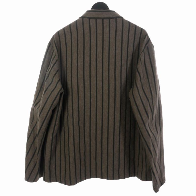 Black Weirdos / 21AW/ジャケット/L/リネン/ウール/ブラウン/ストライプ/21AW-JK04 ブラックウィドゥ Black Weirdos 21AW ストライプジャケット