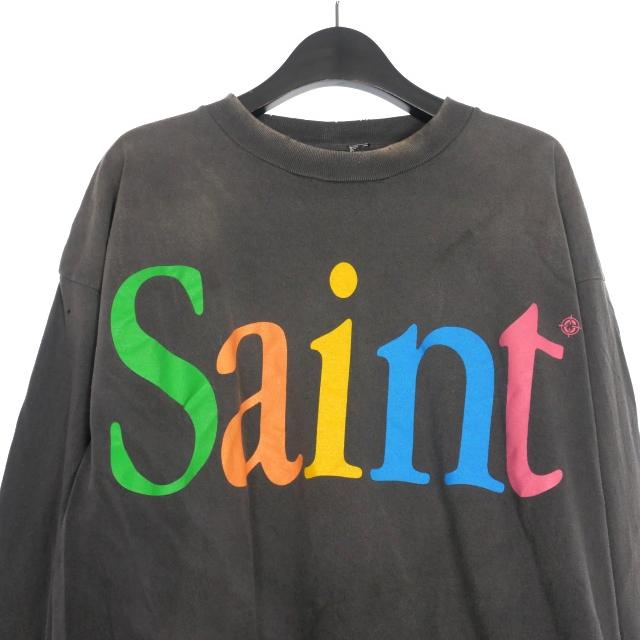 L　セントマイケル Tシャツ　LS TEE SAINT　レインボー　ロンT　本物 セントマイケル SAINTMICHAEL 25SS RAINBOW LS TEE ロングスリーブT