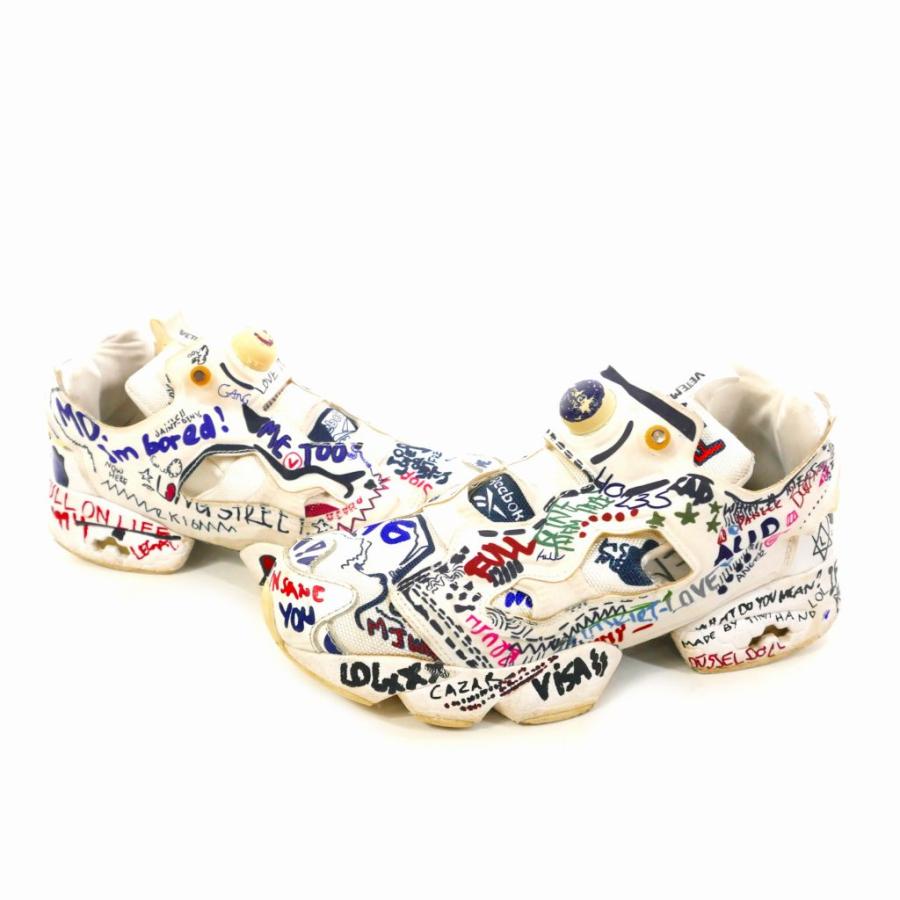 vetements Reebok落書きポンプフューリーG-DRAGON着用 ヴェトモン×リーボック コラボ ポンプフューリー 落書き G