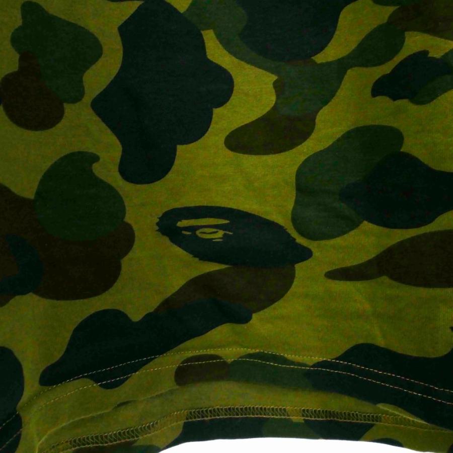 【アベイシングエイプ】カモ柄シャーク 長袖カットソー L マルチカラー アベイシングエイプ A BATHING APE 迷彩柄 カモフラ レイヤード