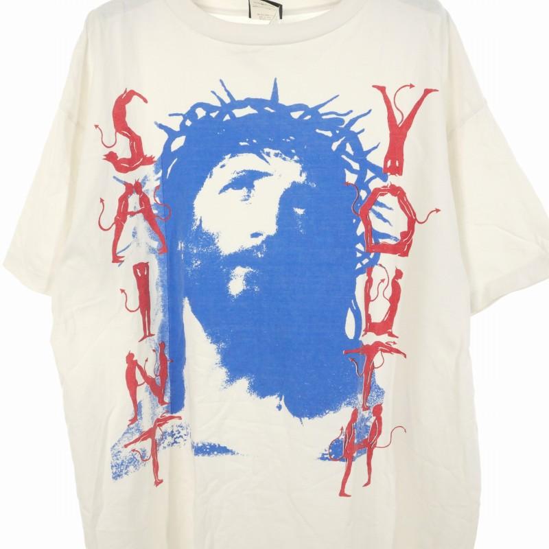 SAINT MICHAEL / 23SS/SS TEE/ST YOUTH/Tシャツ/XXL/コットン/WHT/SM-S23-0000-015 セントマイケル SAINTMICHAEL SS TEE SAINT YOUTH Tシャツ カットソー