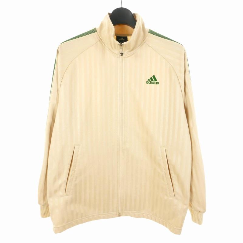 00’s adidas トラックジャケット ベージュ adidas アディダス 00s 刺繍ロゴ トラックジャケット ジャージ S